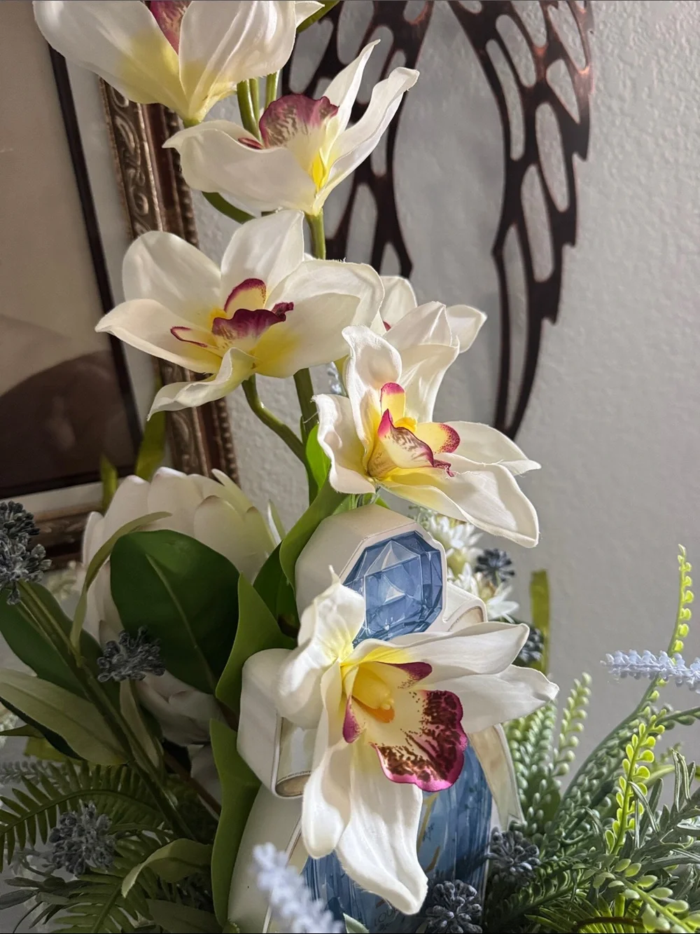 Louis Vuitton Blue and White Faux Orchid Arrangement
